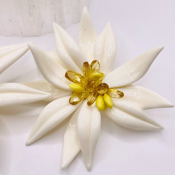 Zara Beaded Flower Earrings - Picture 5 of 6